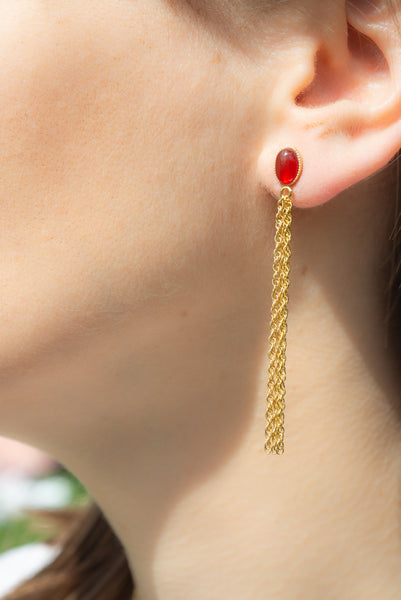 Boucles d'oreilles Audrey Langlois Cornaline